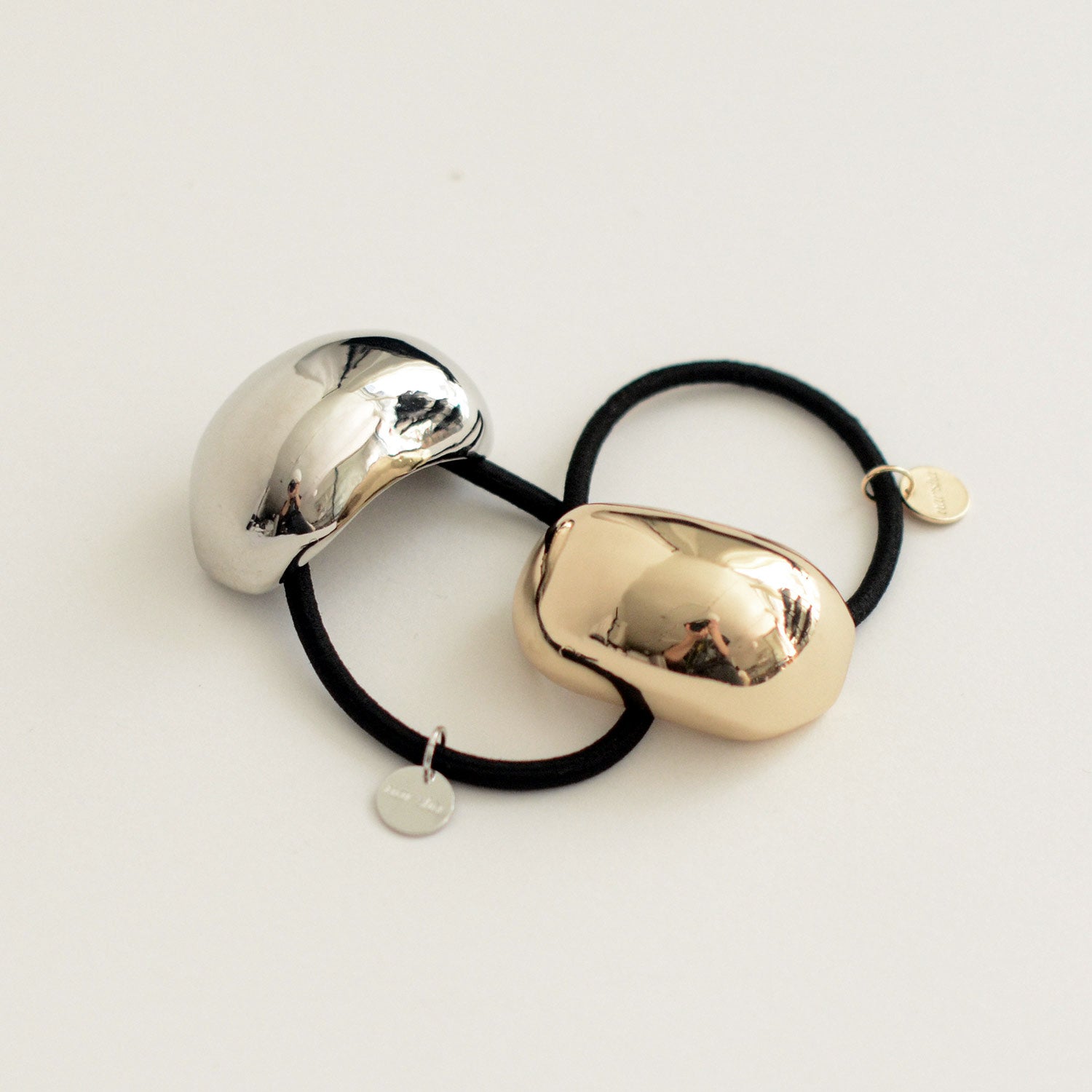 Bold Crescent Metal Cuff Hair Tie | Silver