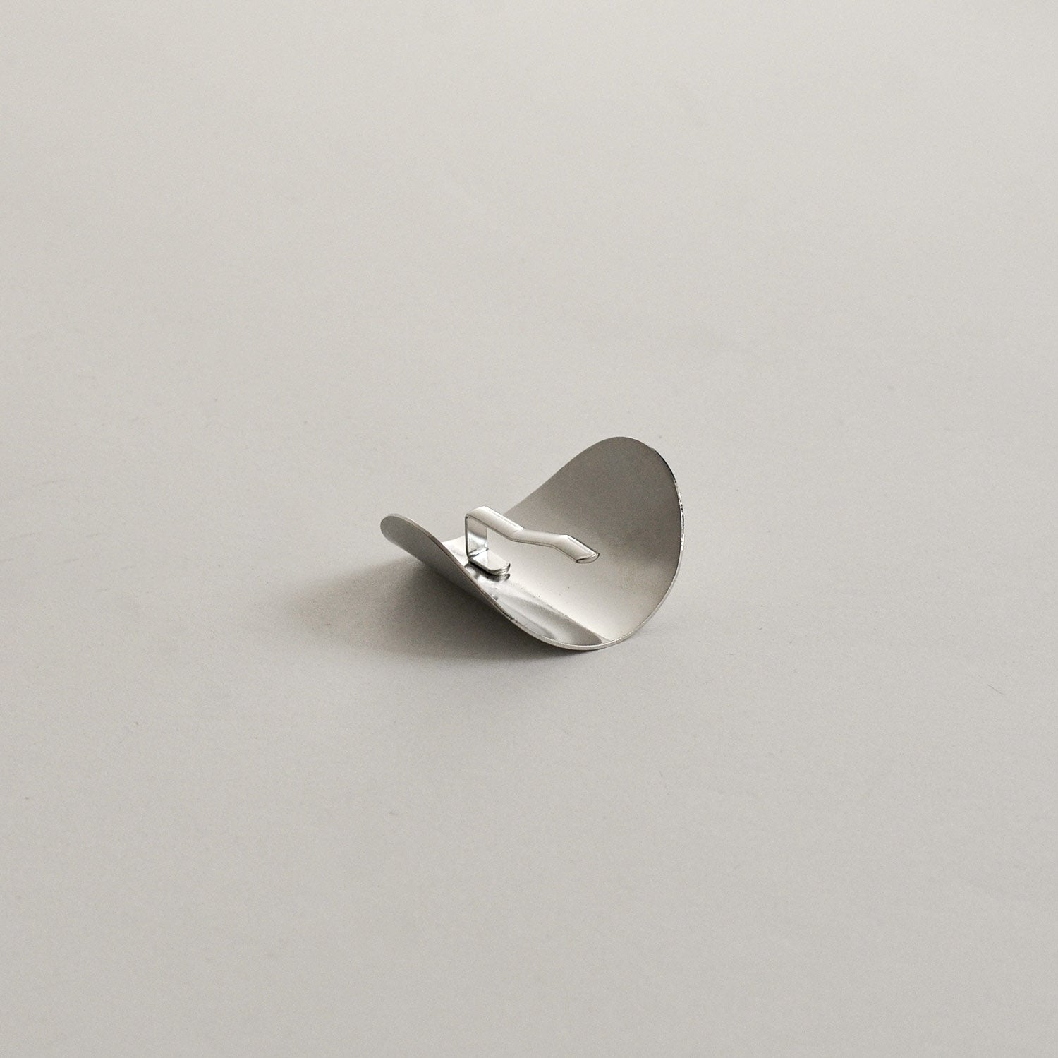 Metal Oval Hair Ponytail Cuff Stick | Silver