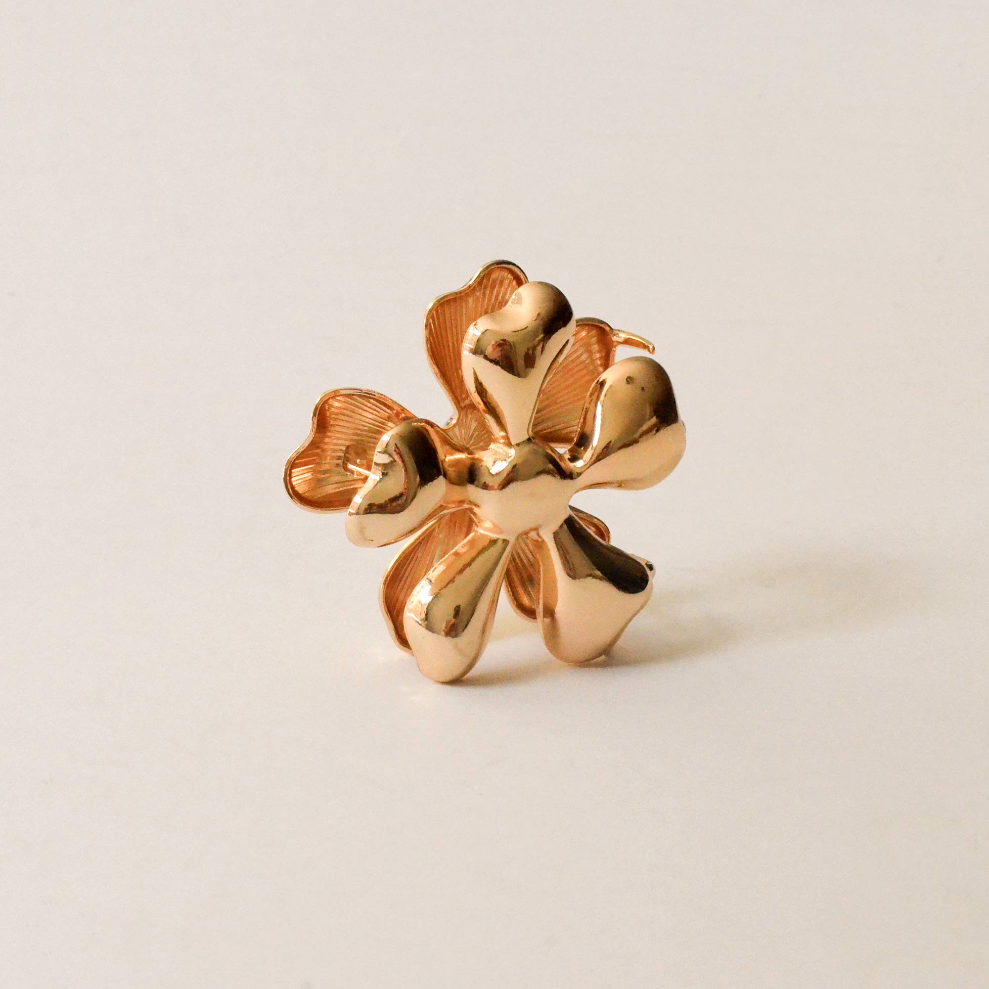 Flower Metal Hair Claw Clip | Gold