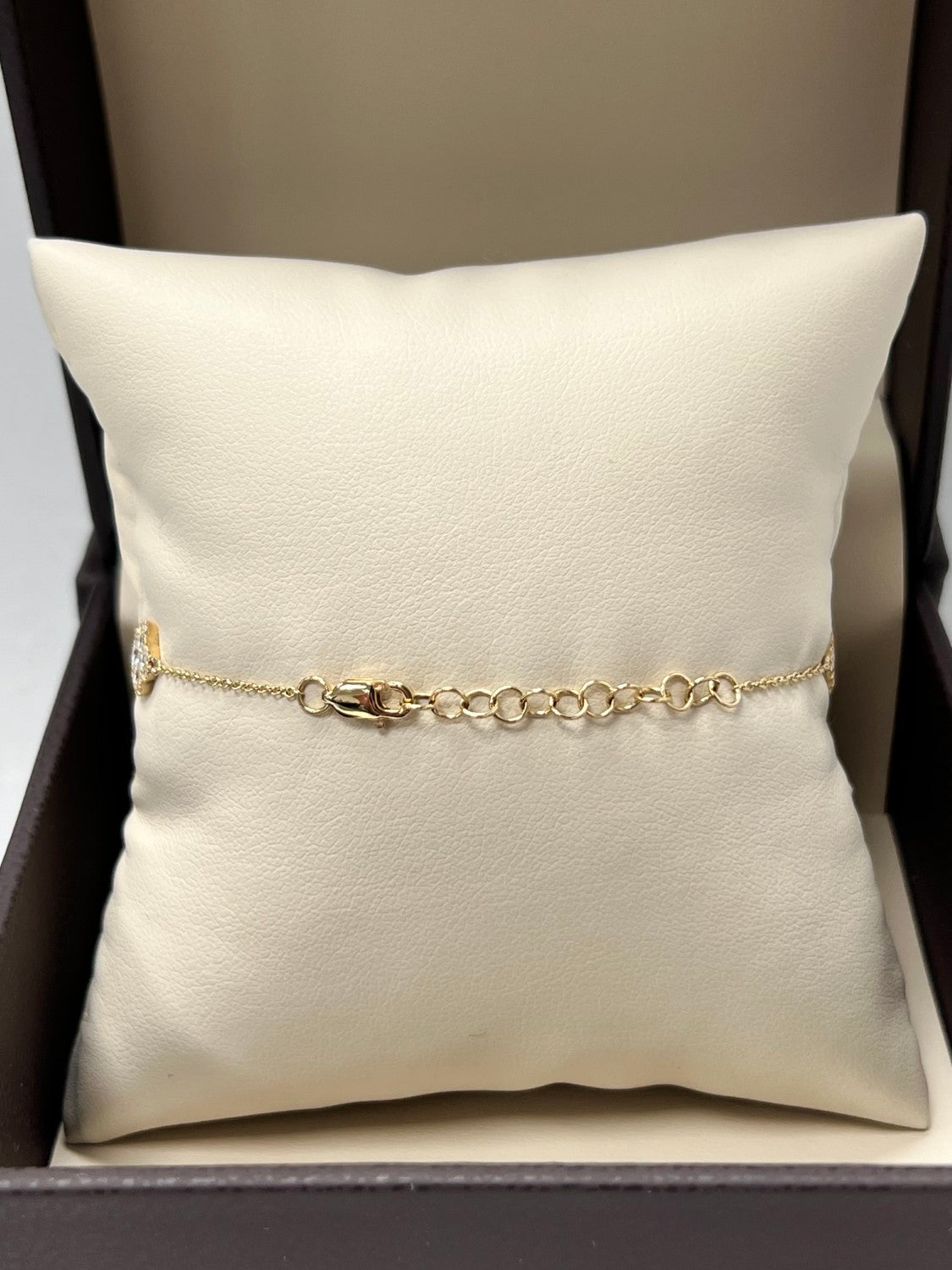 14K Yellow Gold Clover Bracelet, 1.14ct