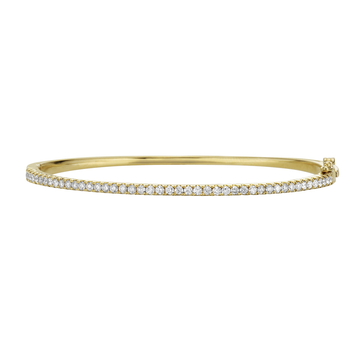 Classic 14K Yellow Gold Diamond Bangle, 0.92ct