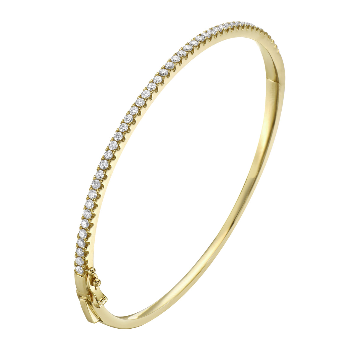 18K Yellow Gold Diamond Bangle, 0.82ct