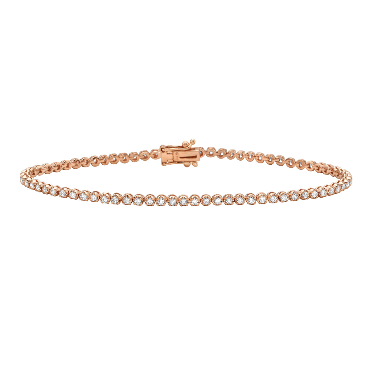 14K Rose Gold Diamond Jamie Tennis Bracelet, 1ct