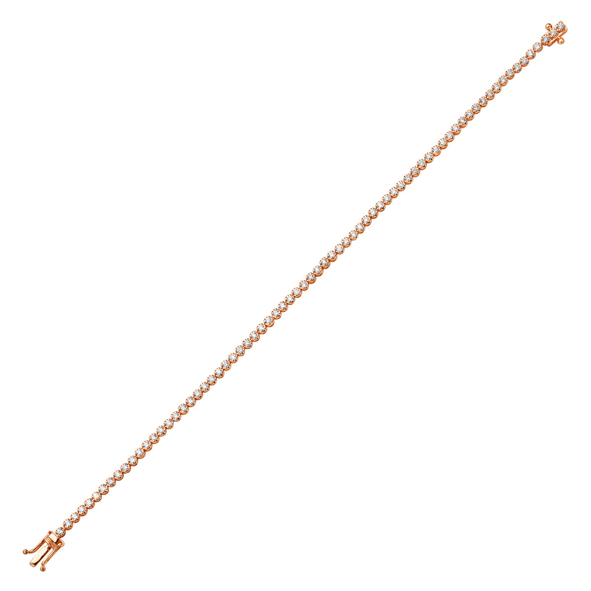 14K Rose Gold Diamond Jamie Tennis Bracelet, 1ct