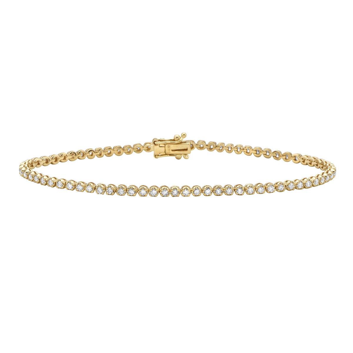 14K Yellow Gold Diamond Jamie Tennis Bracelet, 1ct