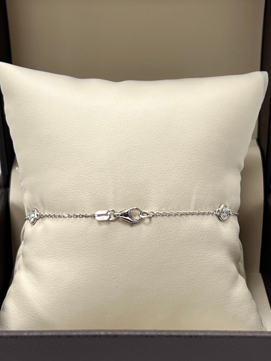 14K White Gold Diamonds By The Yard Bracelet - Large, 0.75ct