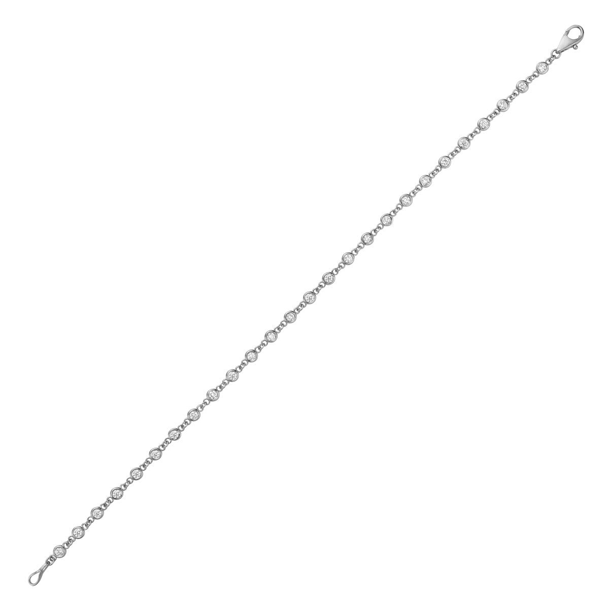 14K White Gold Diamond Bracelet