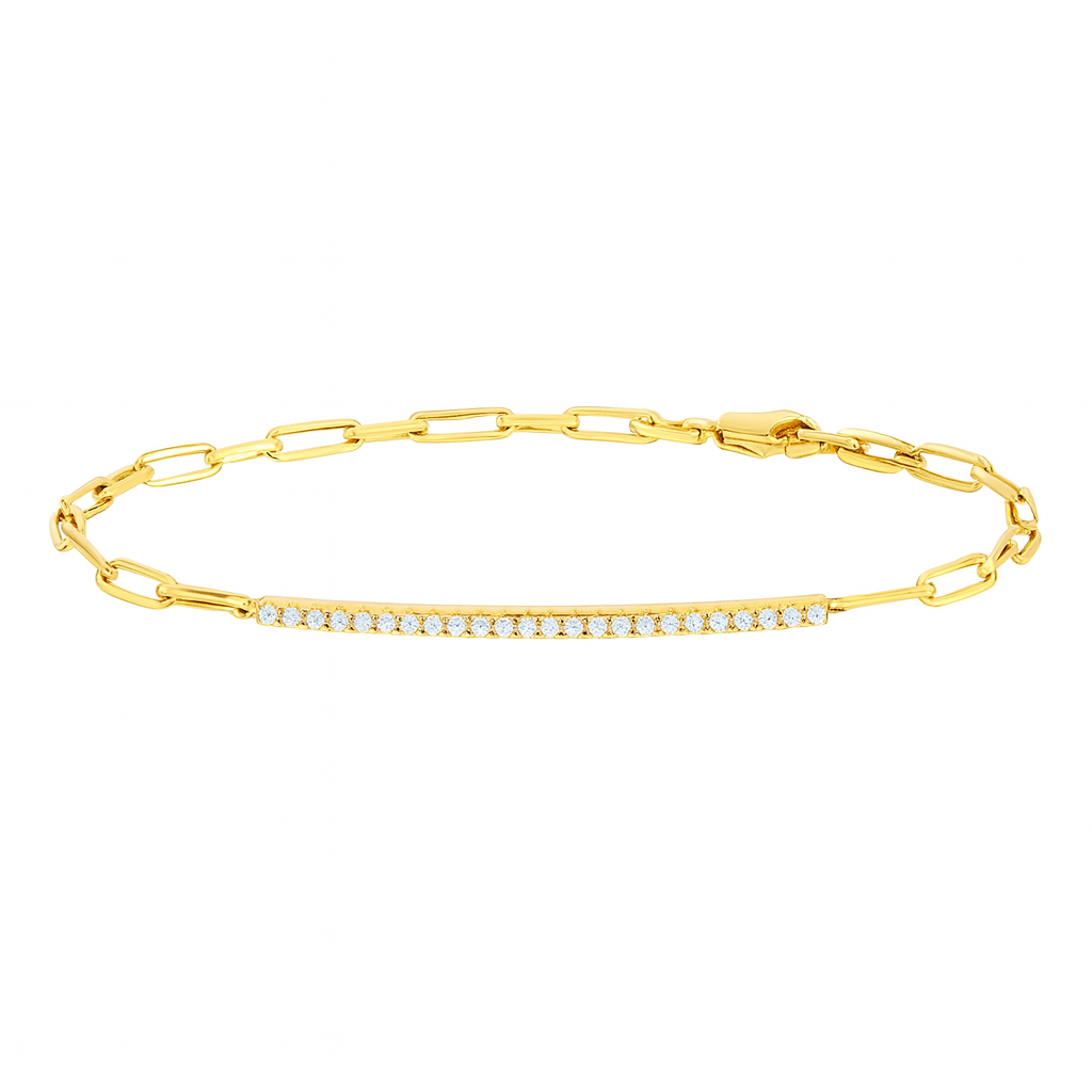 14K Yellow Gold Diamond Bracelet, 0.27ct