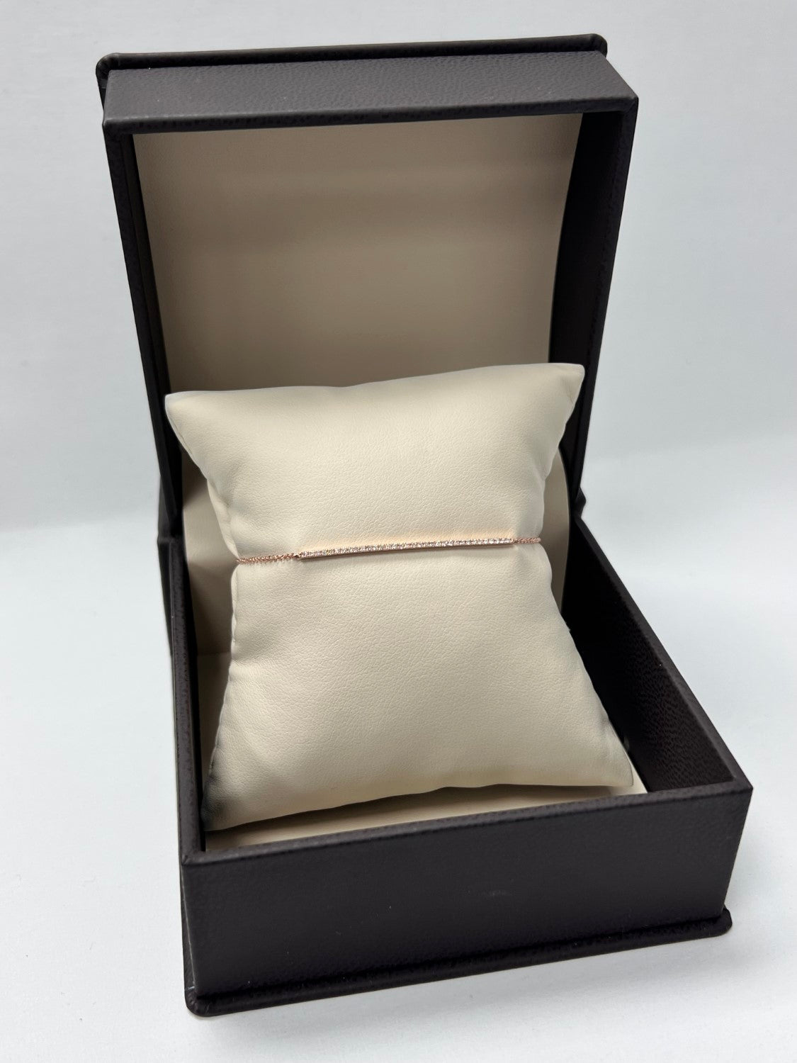 14K Rose Gold Diamond Bar Bracelet - Small, 0.15ct