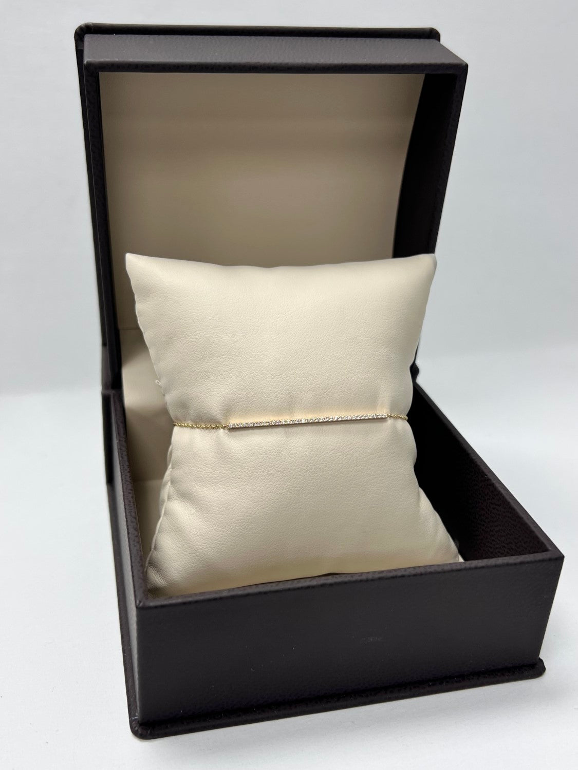 14K Yellow Gold Diamond Bar Bracelet - Small, 0.15ct