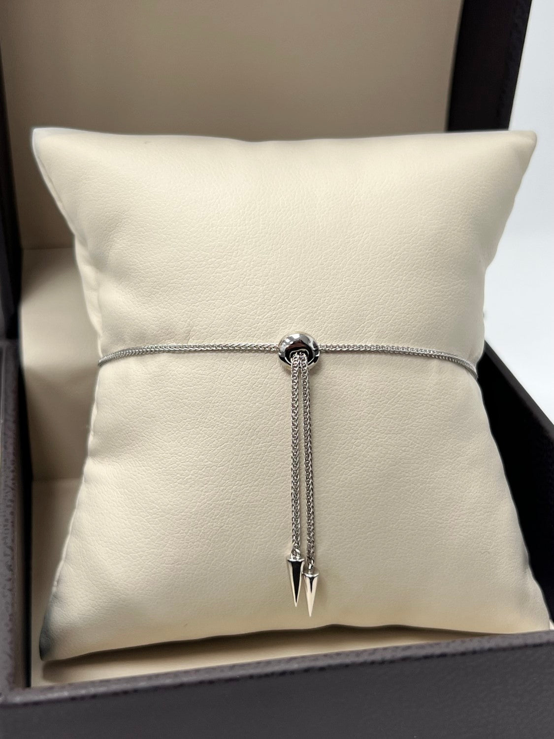 14K White Gold Drawstring Diamond Bracelet, 0.34ct