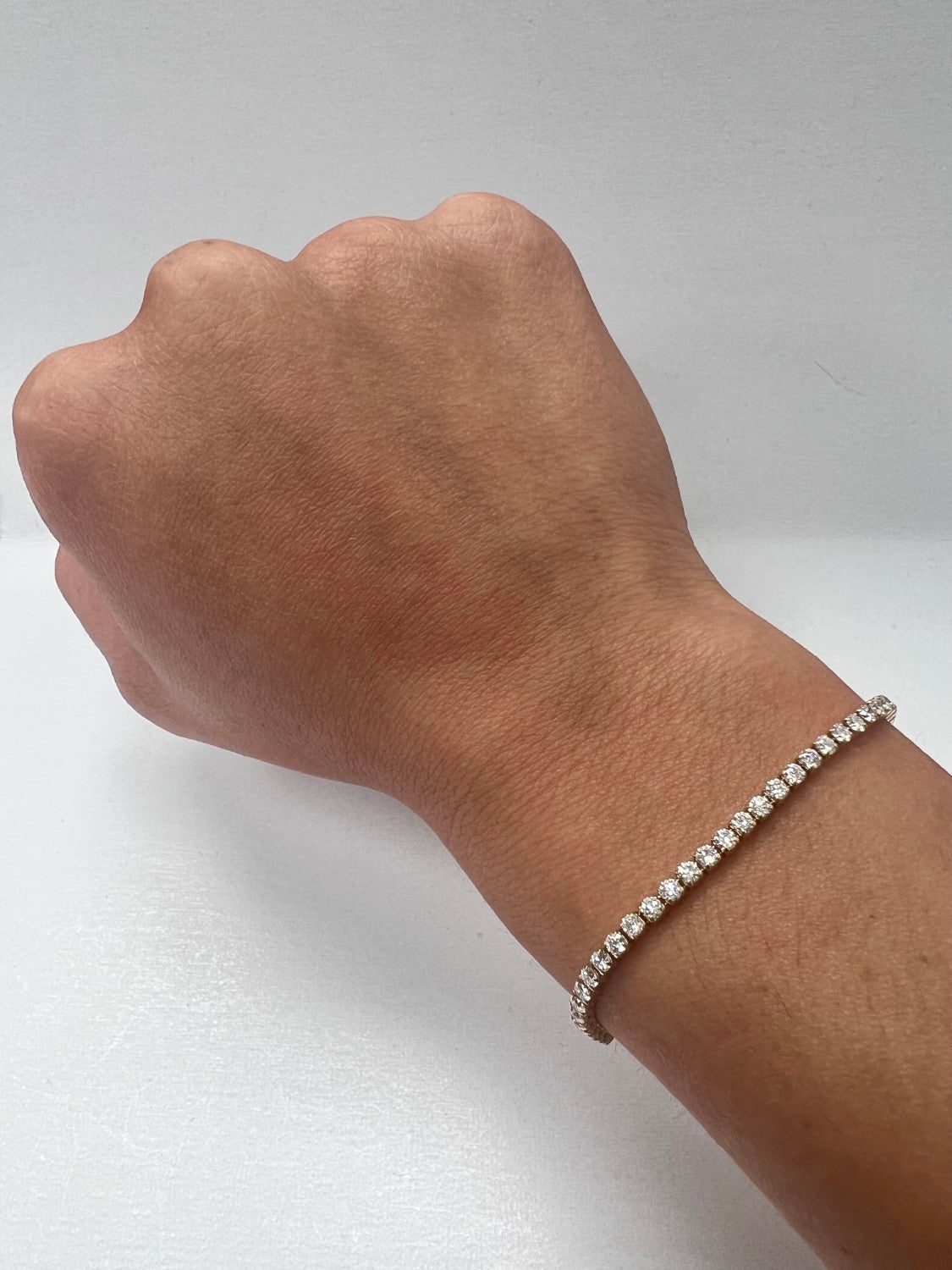 14K Yellow Gold Adjustable Diamond Tennis Bracelet, 0.98ct