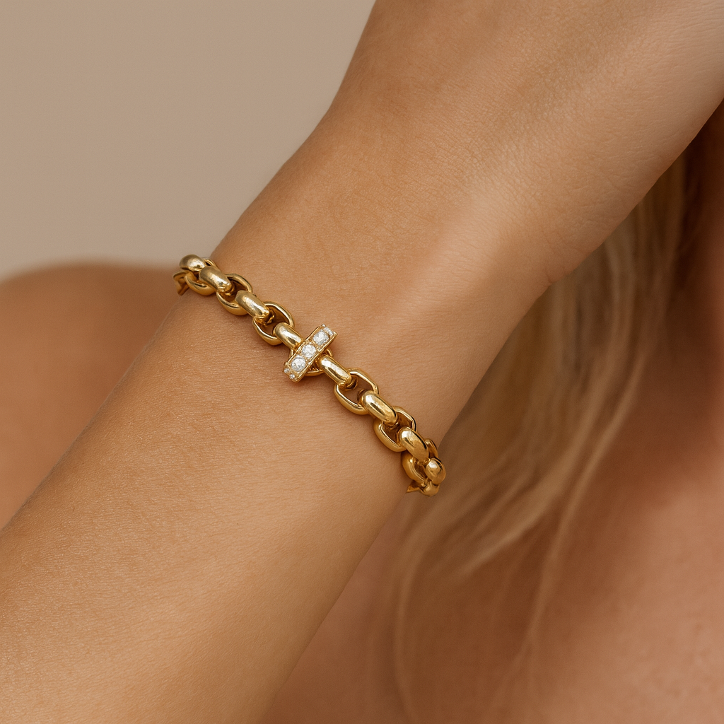 14K Yellow Gold Diamond Bracelet, 2.12ct