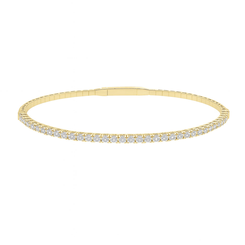 14K Yellow Gold Diamond Bracelet, 1.19ct
