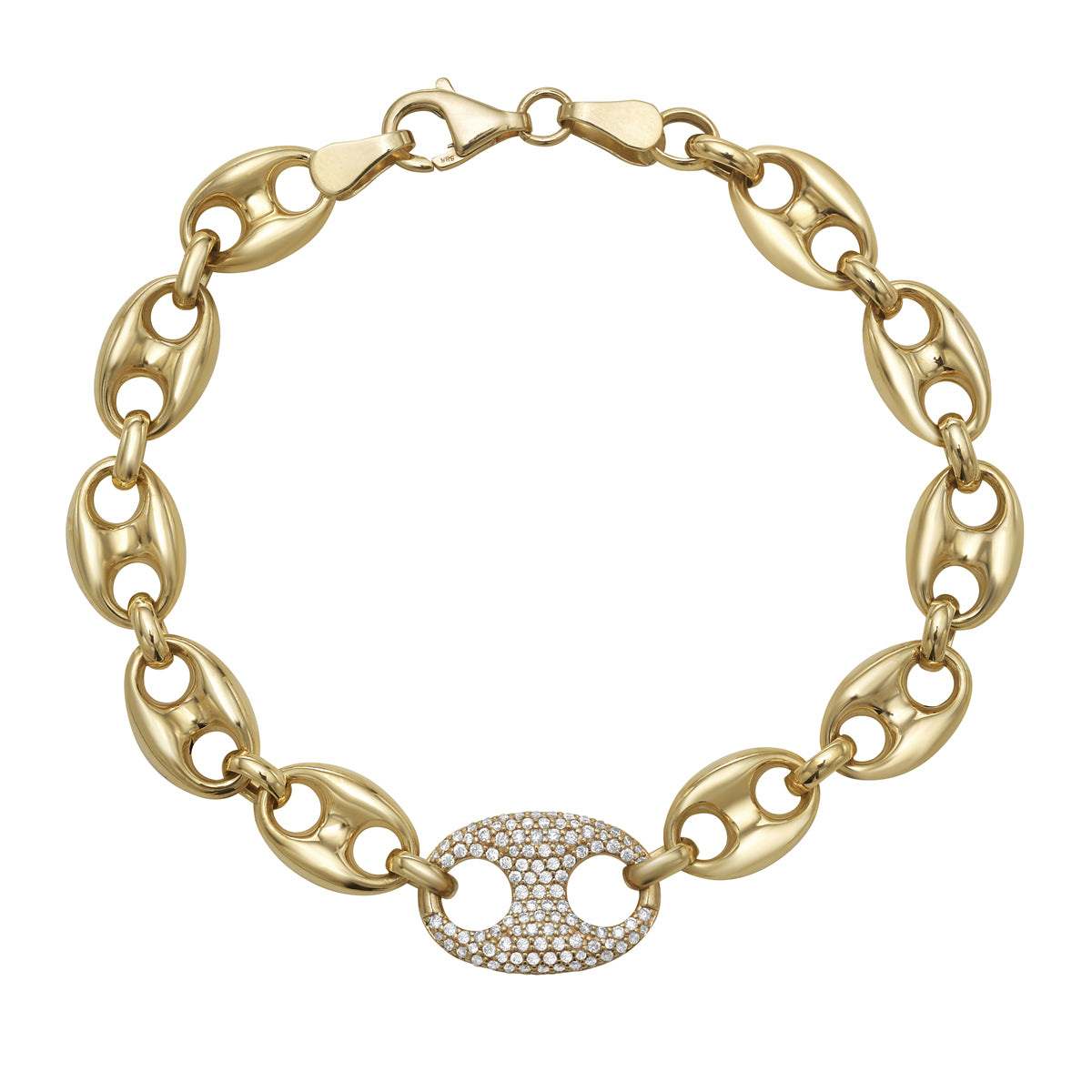 14K Yellow Gold Diamond Bracelet, 0.8ct