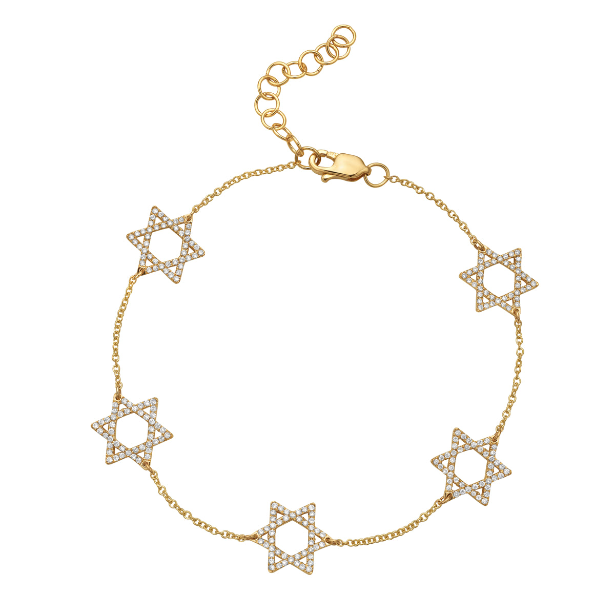14K Yellow Gold Diamond Bracelet, 0.42ct