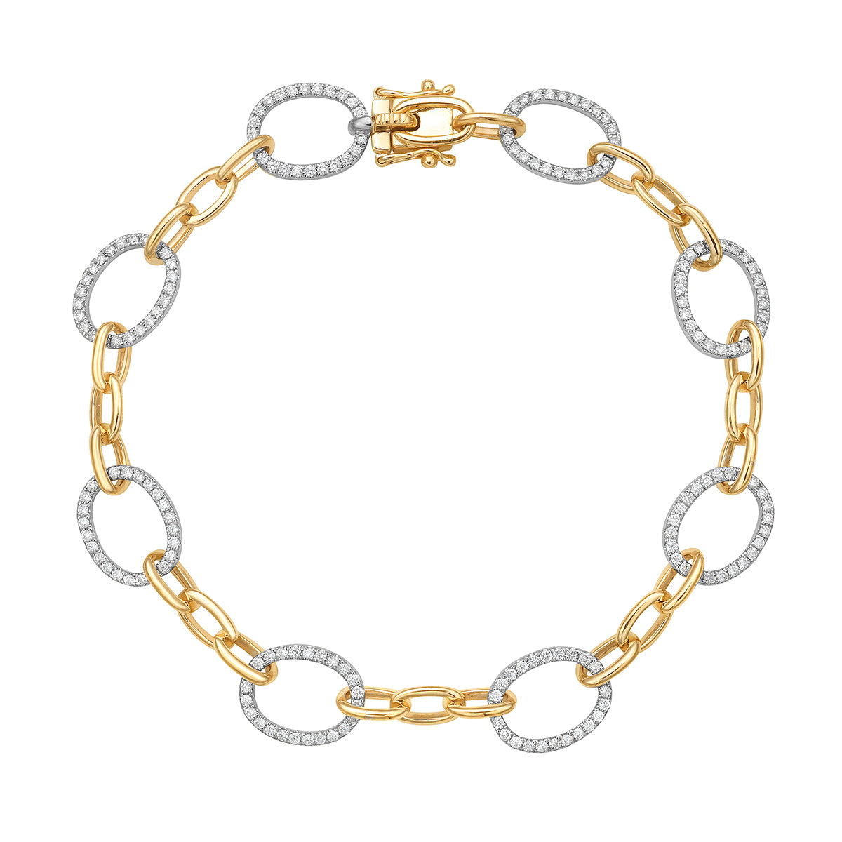 14K Yellow Gold Diamond Bracelet, 1.13ct