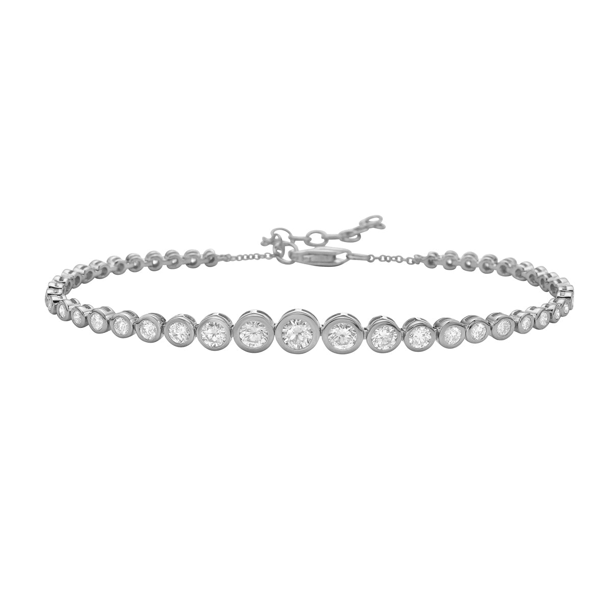 14K White Gold Diamond Bracelet, 0.51ct