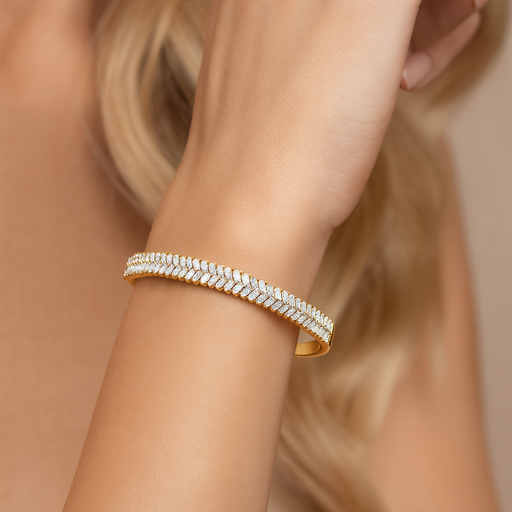 14K Yellow Gold Diamond Bracelet, 1.45ct