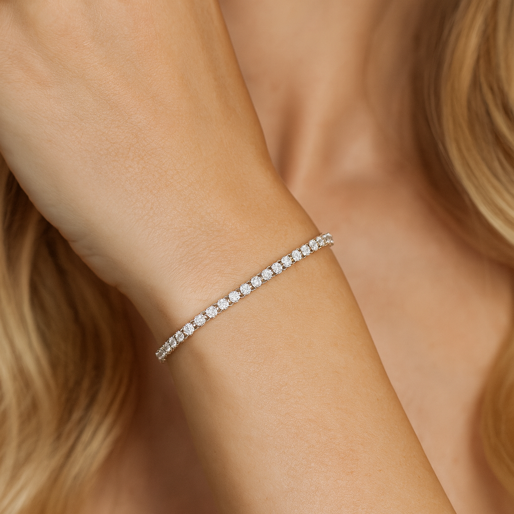 14K White Gold Diamond Bracelet, 2.39ct