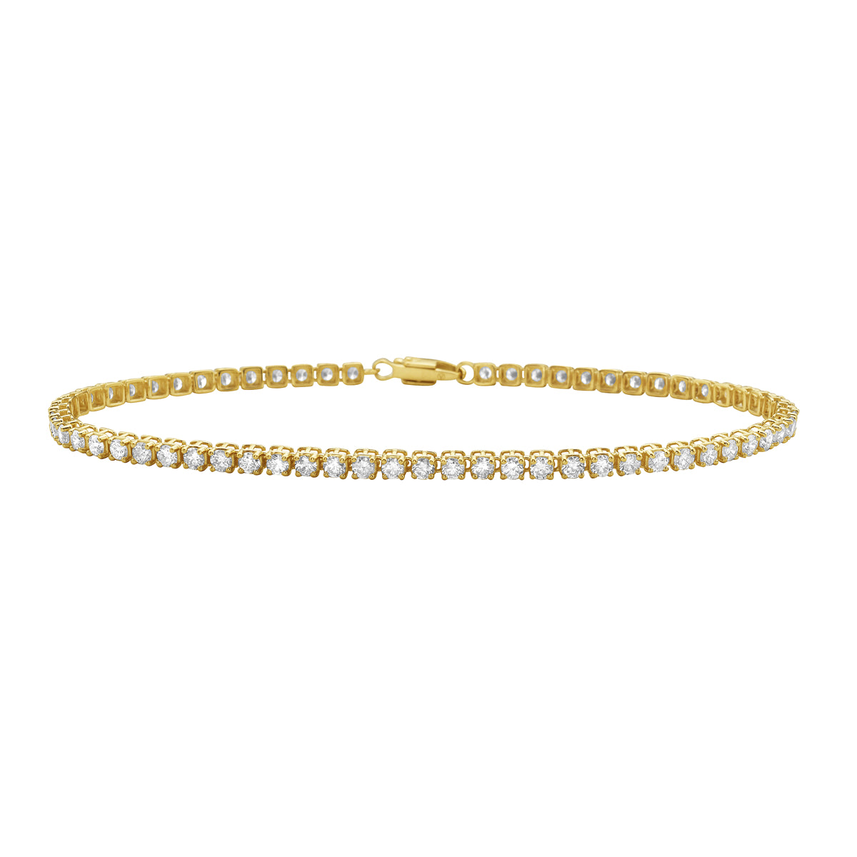 14K Yellow Gold Diamond Bracelet, 2.39ct