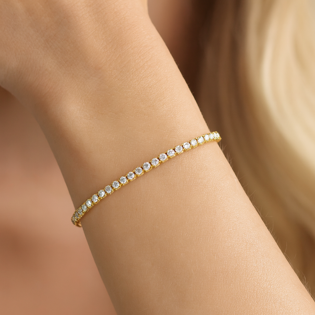 14K Yellow Gold Diamond Bracelet, 2.39ct