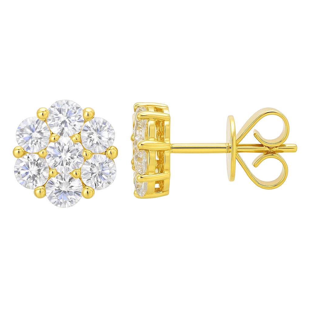 14K Yellow Gold Naomi Stud Earrings - Small, 0.38ct