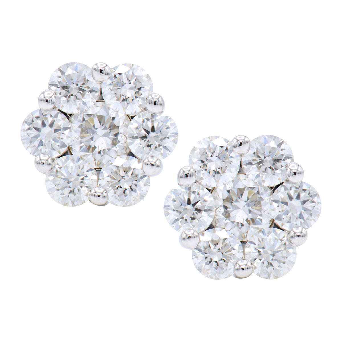 14K White Gold Naomi Stud Earrings - Large, 1.04ct