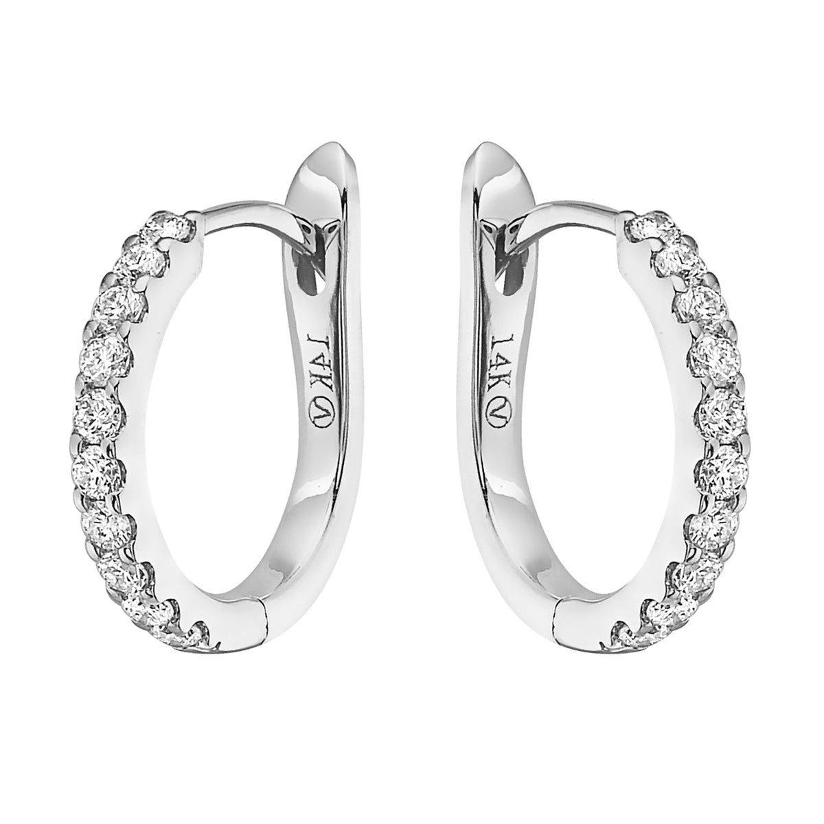 14K White Gold Liora Hoop, 0.22ct