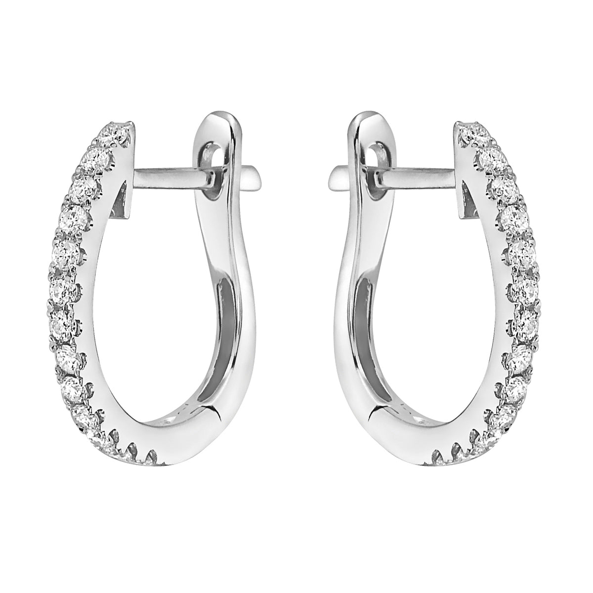 14K White Gold Yael Hoop, 0.24ct