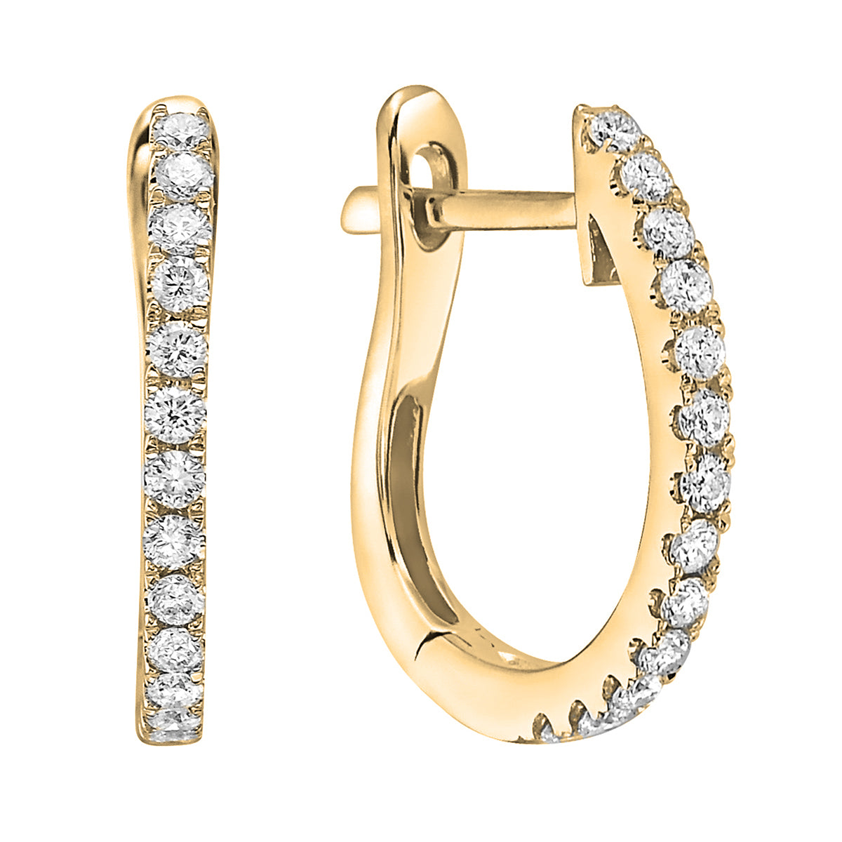 14K Yellow Gold Yael Hoop, 0.24ct