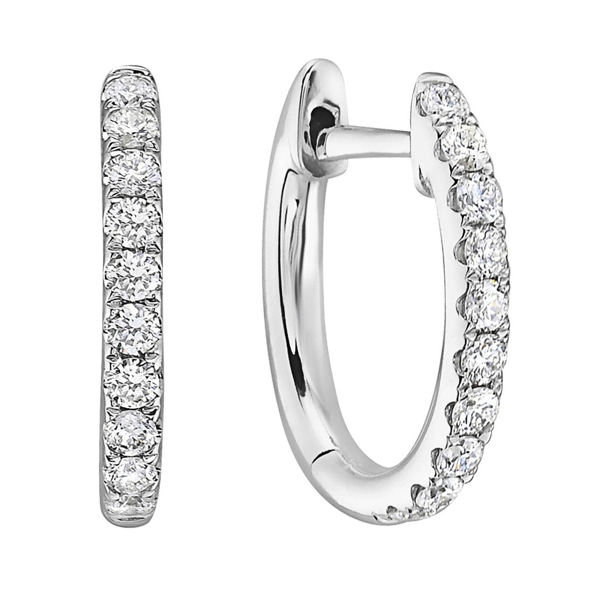 14K White Gold Kayla Hoop, 0.2ct