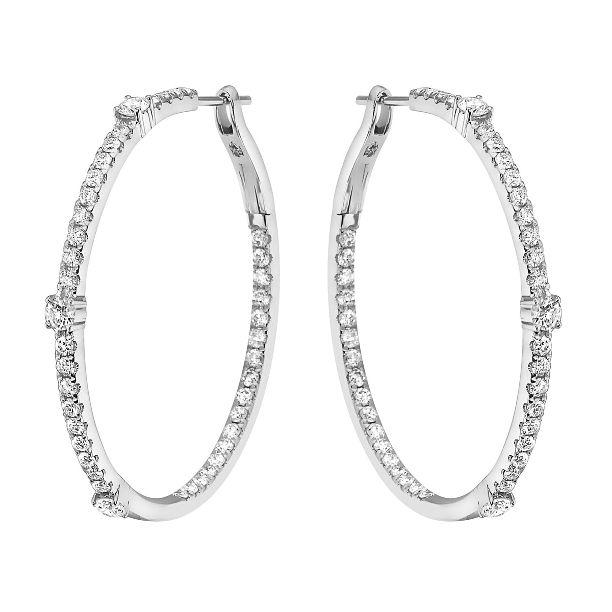 White Gold Diamond Accent Hoop