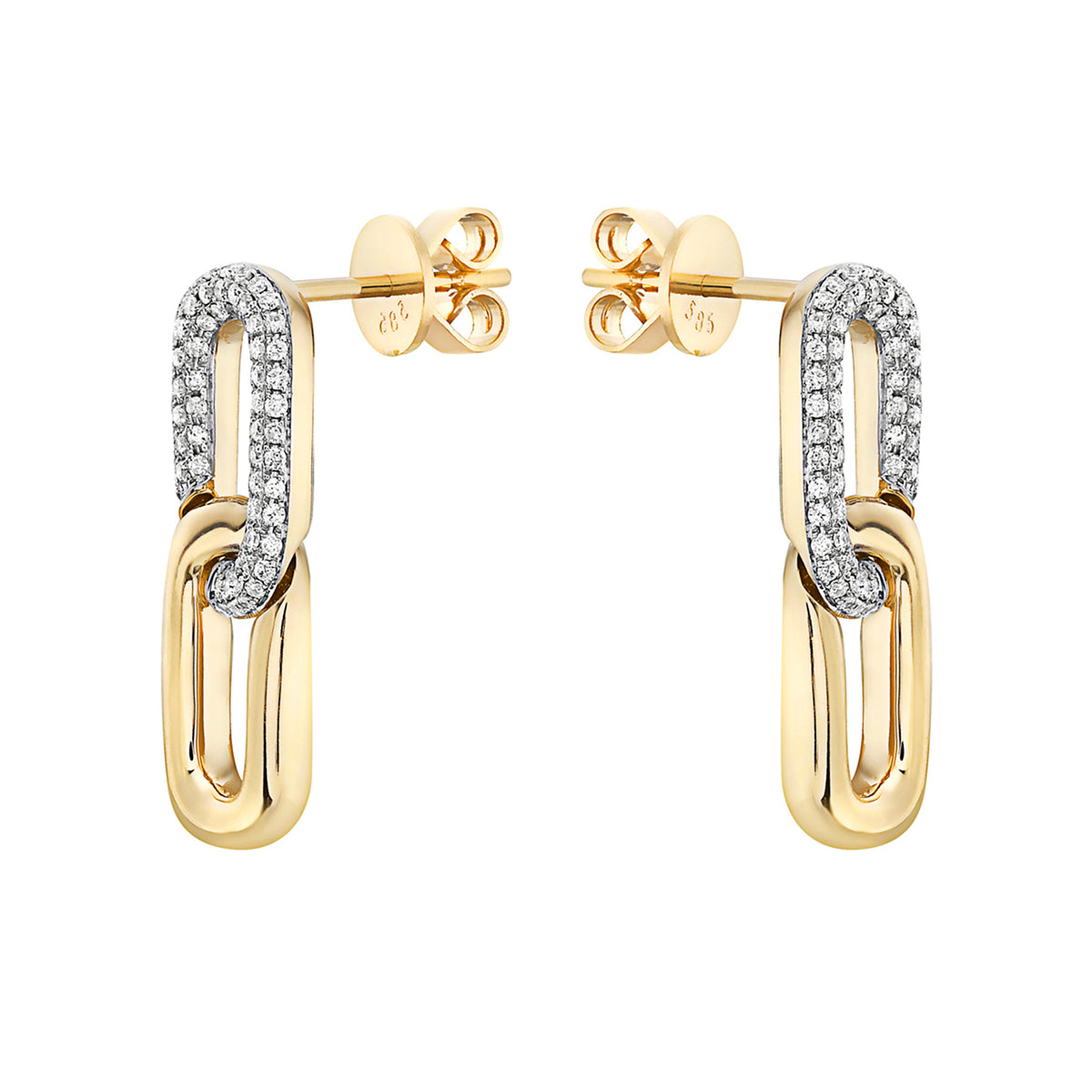 14K Yellow Gold Hug Earring, 0.46ct