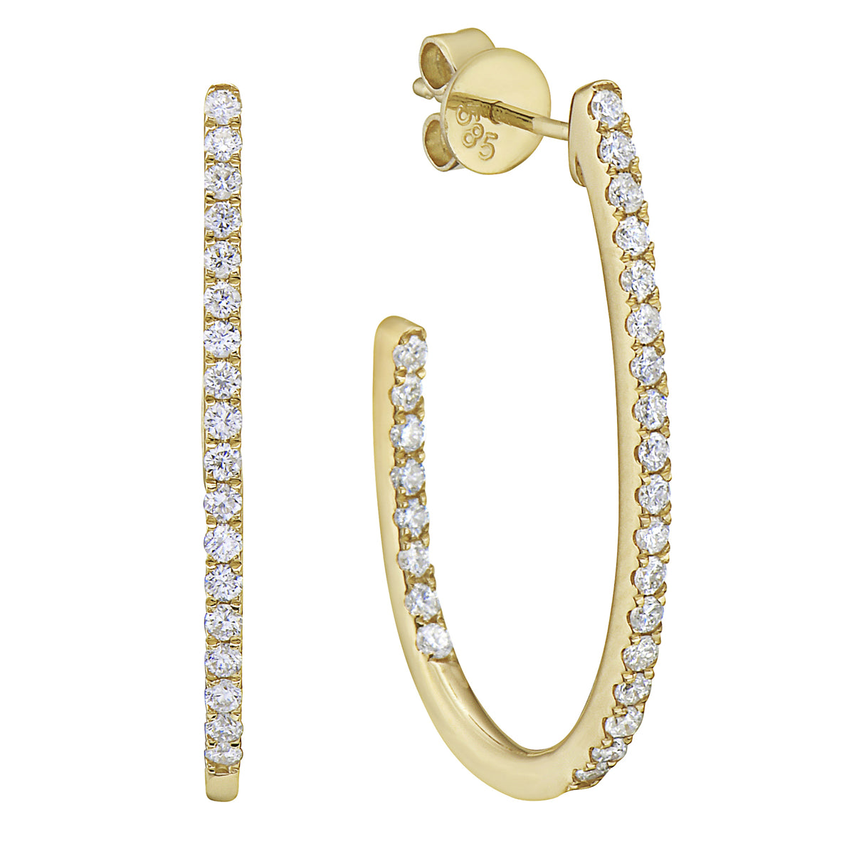 14K Yellow Gold Jasmine Earring, 0.62ct
