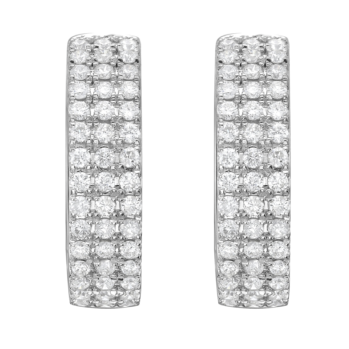 14K White Gold Diamond Earrings, 0.47ct