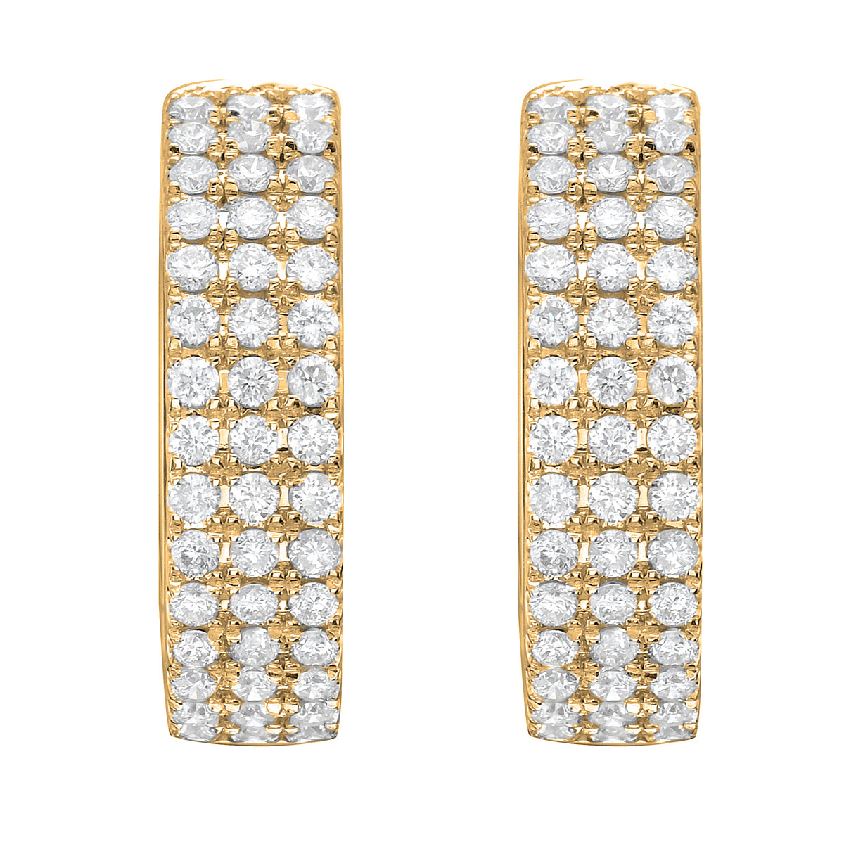 14K Yellow Gold Diamond Earrings, 0.47ct