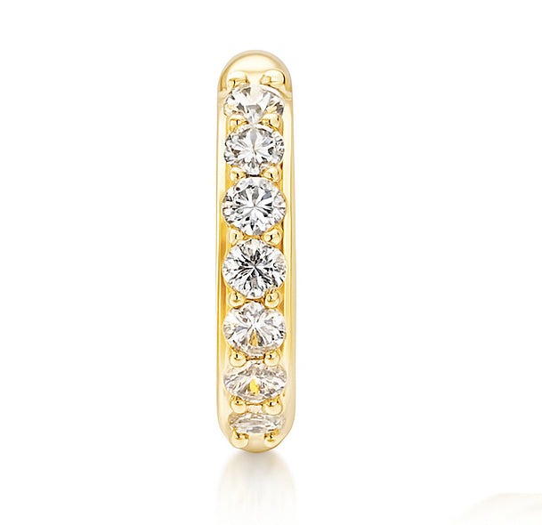 14K Yellow Gold Diamond Earrings, 0.27ct