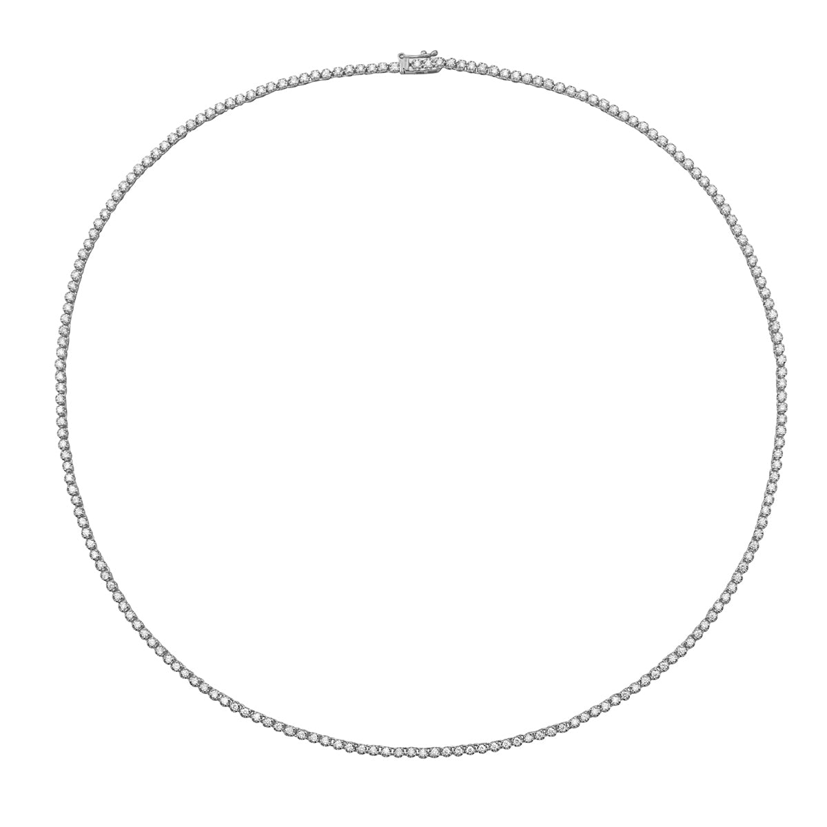14K White Gold Jamie Tennis Necklace, 1.96ct