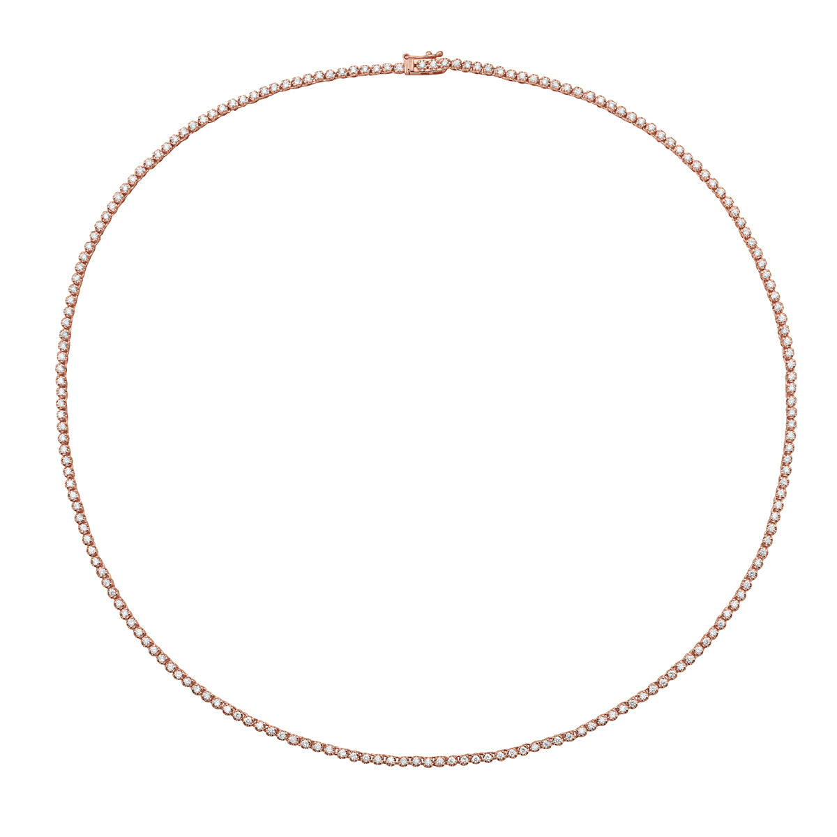 14K Rose Gold Jamie Tennis Necklace, 1.96ct