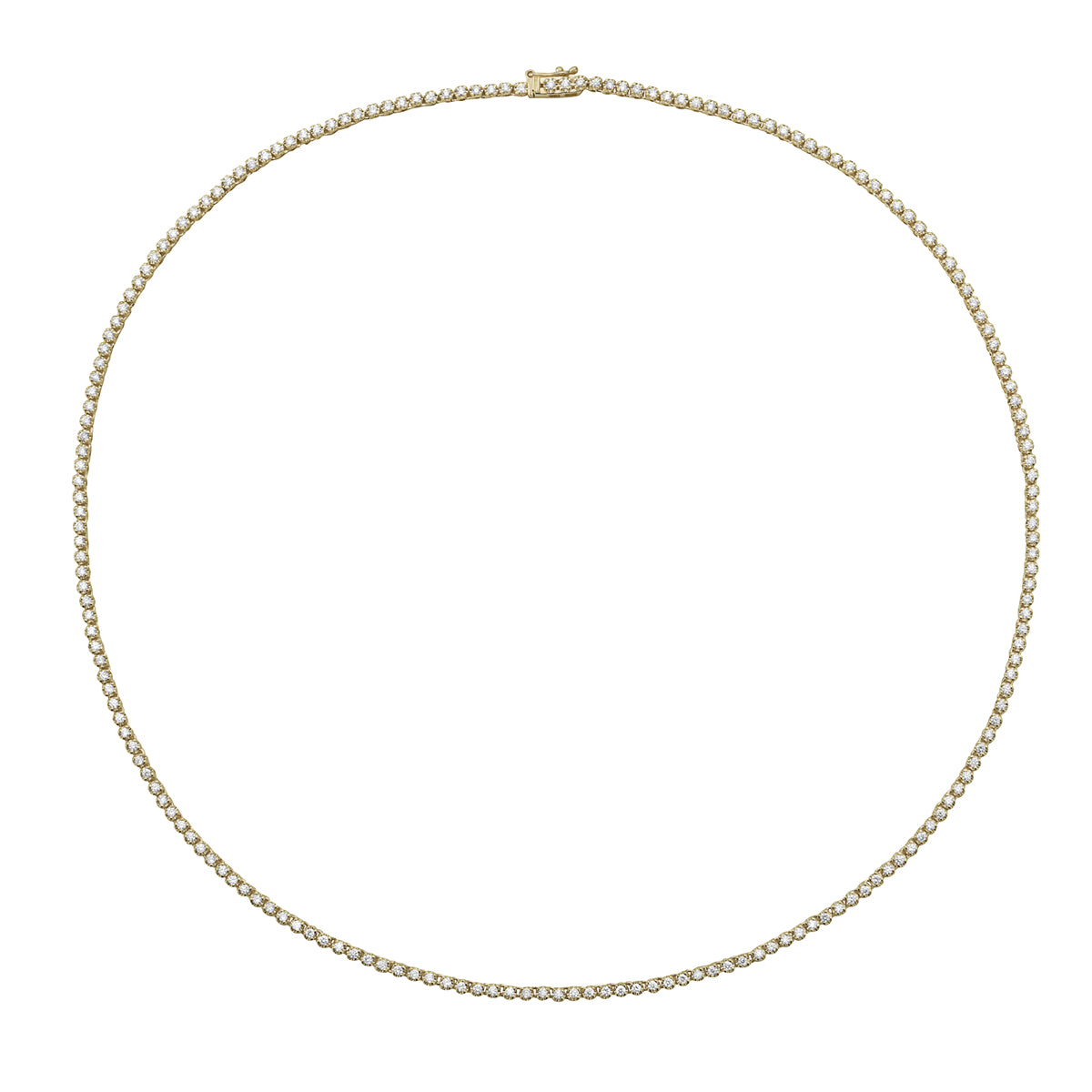 14K Yellow Gold Jamie Tennis Necklace, 1.96ct