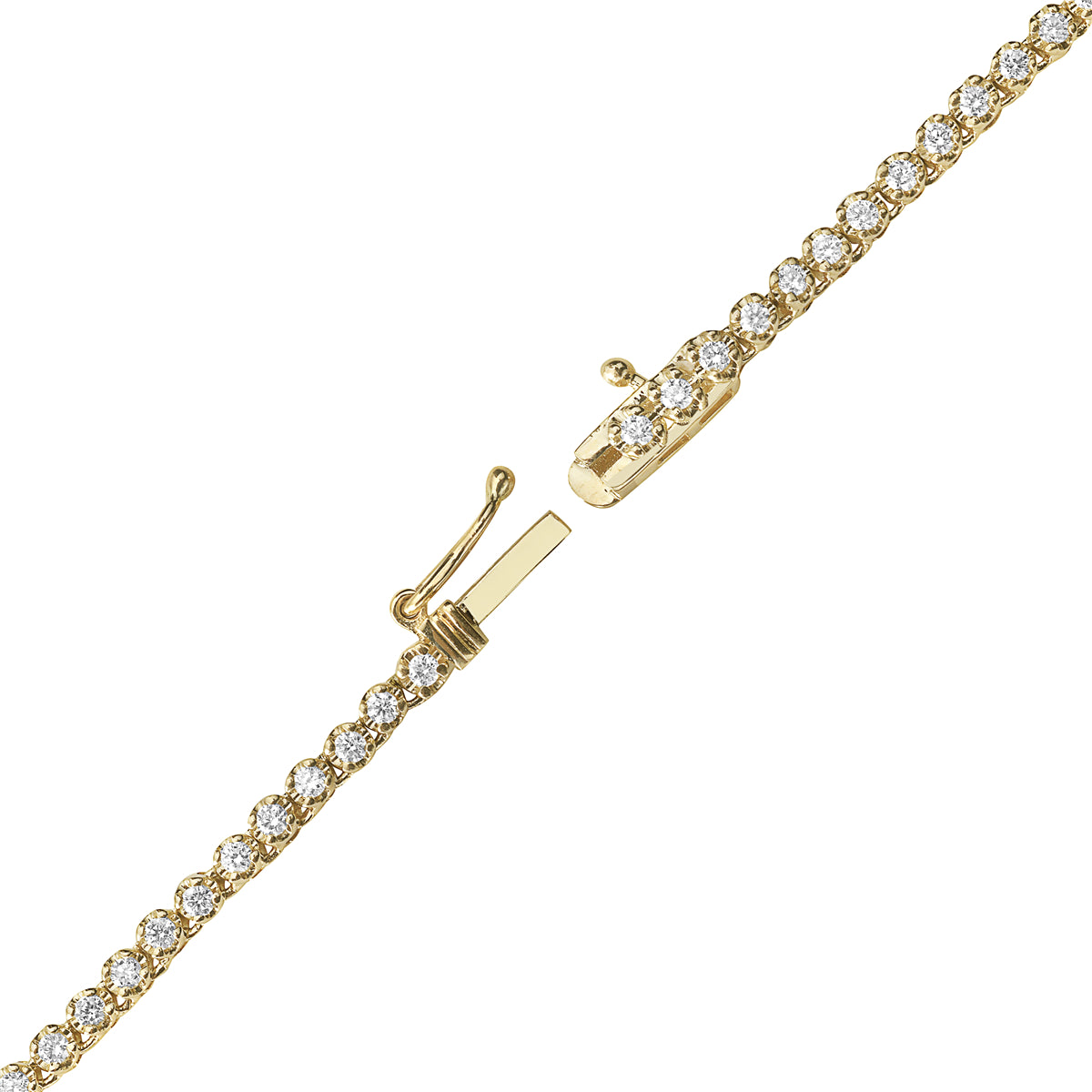 14K Yellow Gold Jamie Tennis Necklace, 1.96ct