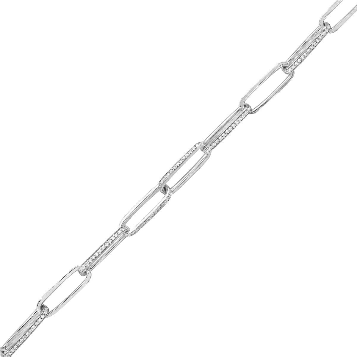 14K White Gold Diamond Necklace, 3.59ct