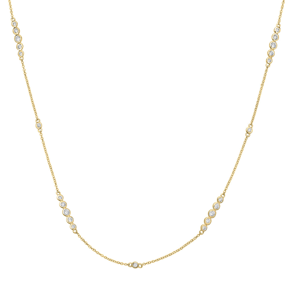 14K Yellow Gold Link Necklace, 1.26ct
