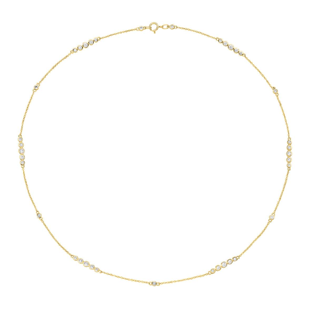 14K Yellow Gold Link Necklace, 1.26ct