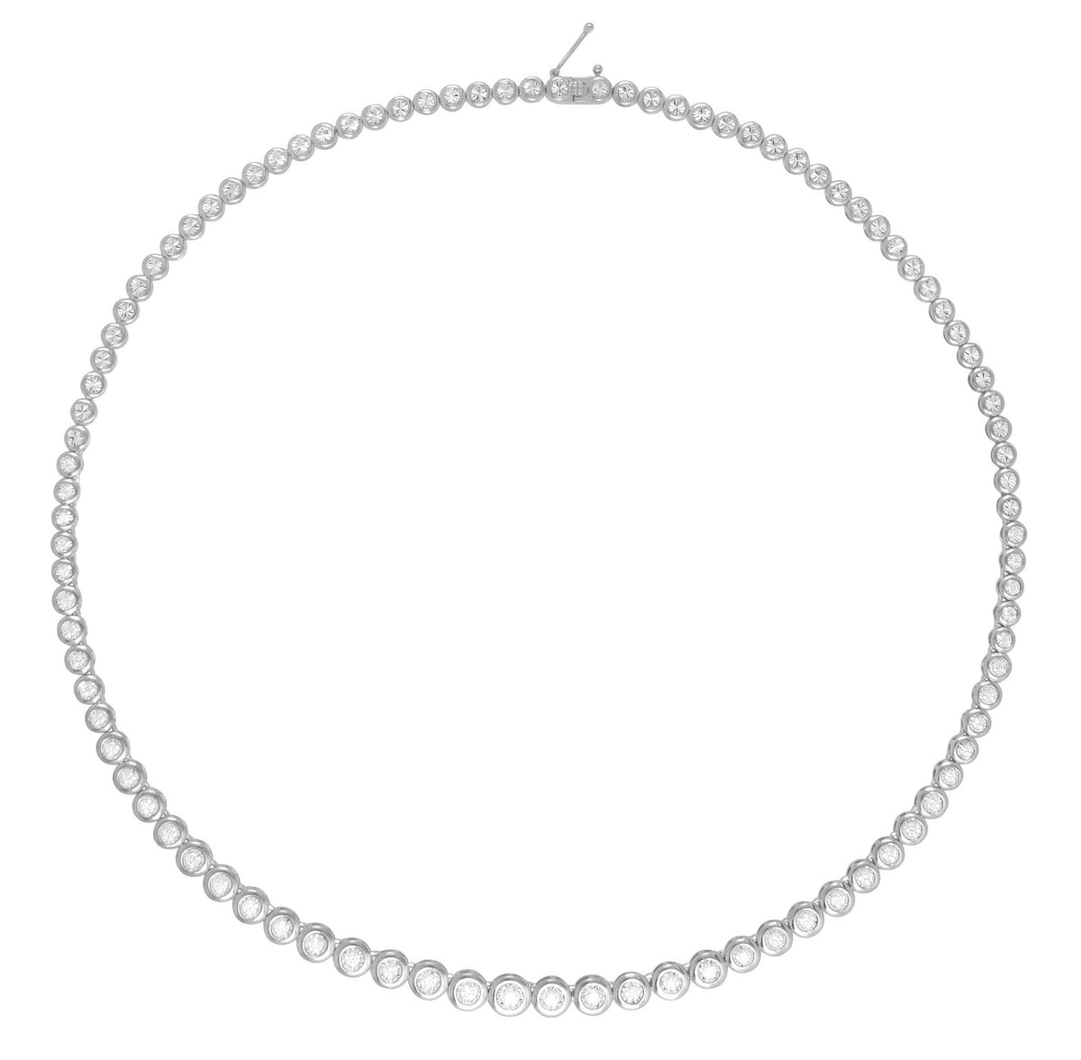 14K White Gold Diamond Necklace, 1.45ct