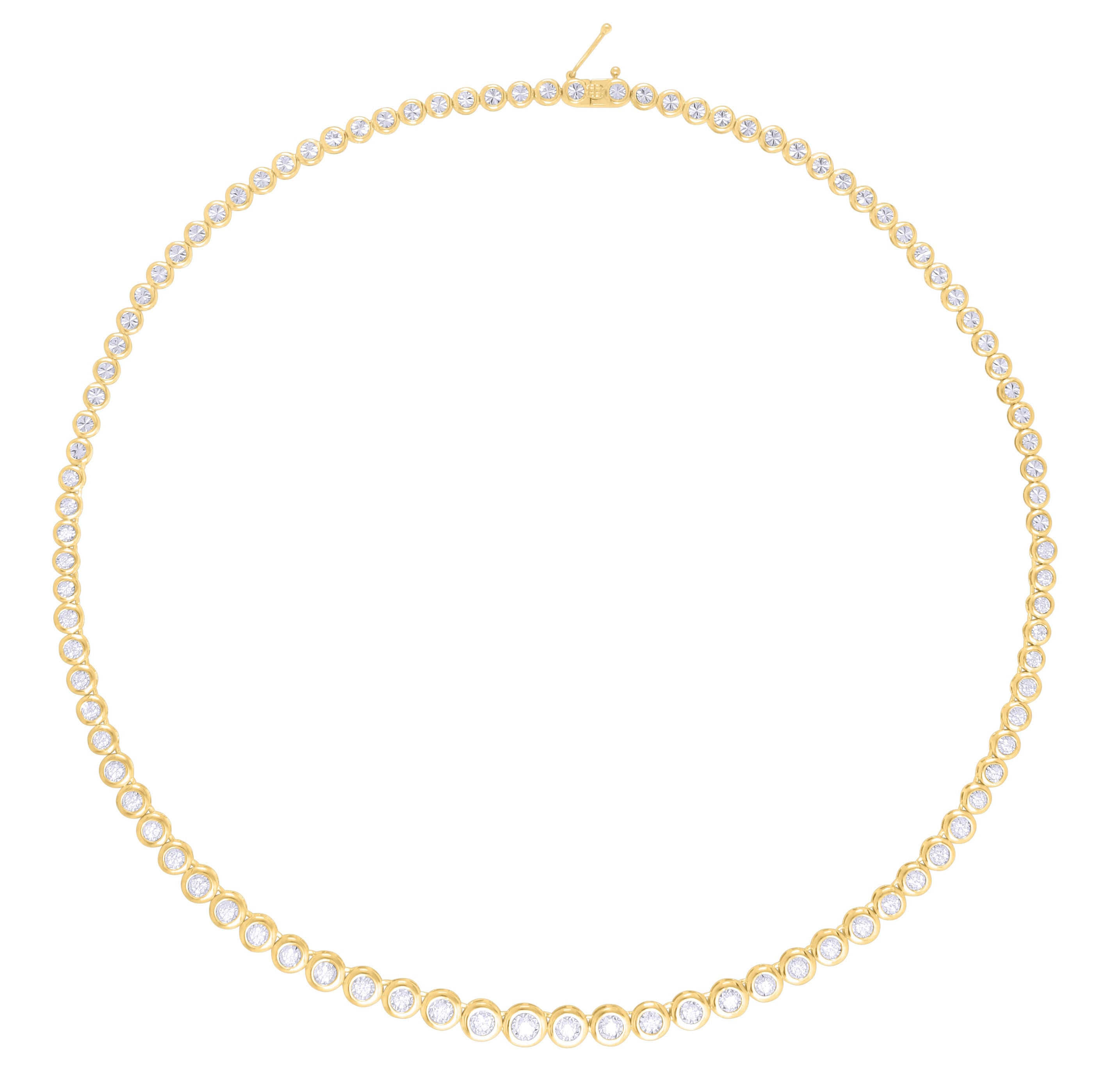 14K Yellow Gold Diamond Necklace, 1.45ct