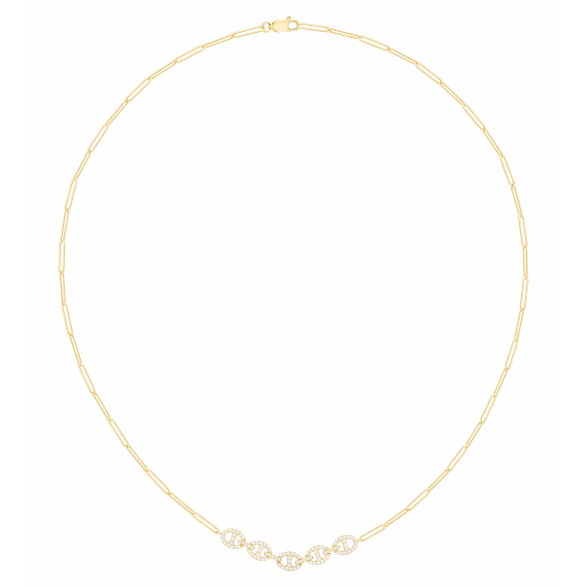 14K Yellow Gold Diamond Necklace