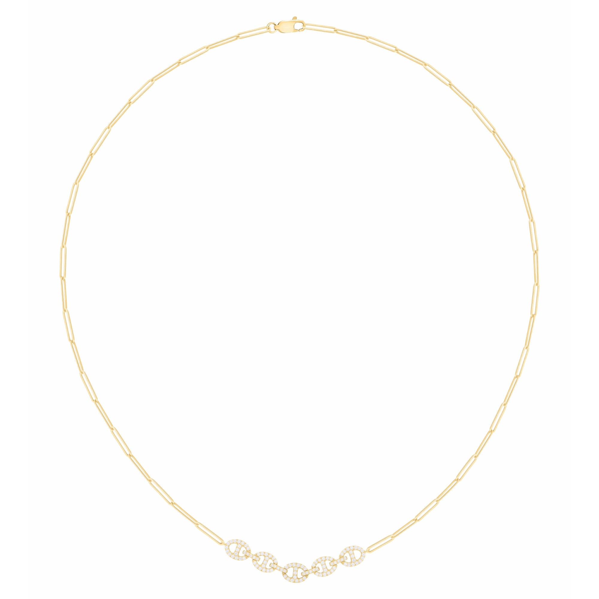 14K Yellow Gold Diamond Necklace