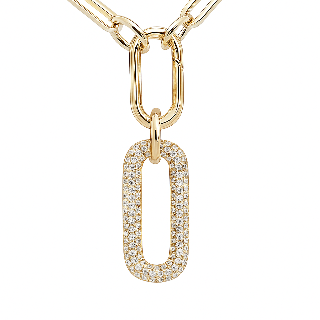 14K Yellow Gold Diamond Necklace